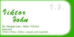 viktor hohn business card